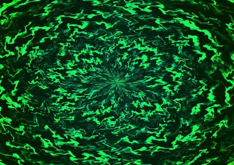 Abstract green background with psychedelic style Illustrazione stock