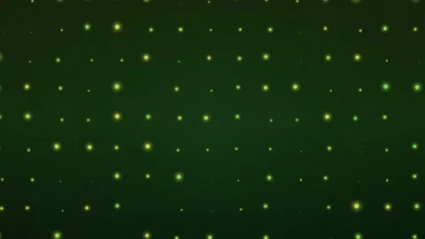 Abstract green background with pulsing yellow dots creates a mesmerizing Stock Footage 326720875