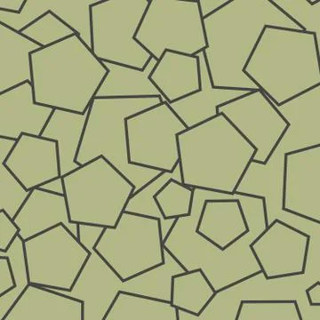 Abstract green background with a regular pentagons Stock Illustration