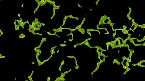 Abstract green background shimmers with splashes of liquid substance Stock Footage 99671051