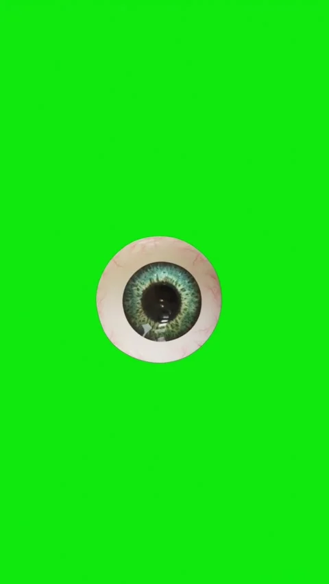 Abstract green background with a single human eyeball centered on the screen. Stock Footage 318207576