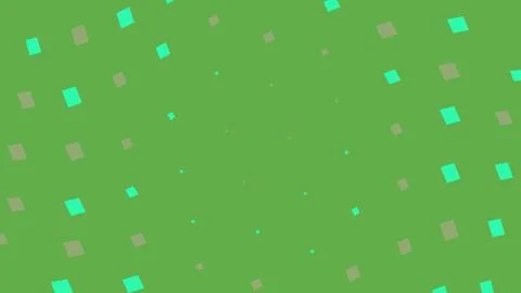 Abstract green background with small geometric square shapes Stockillustratie