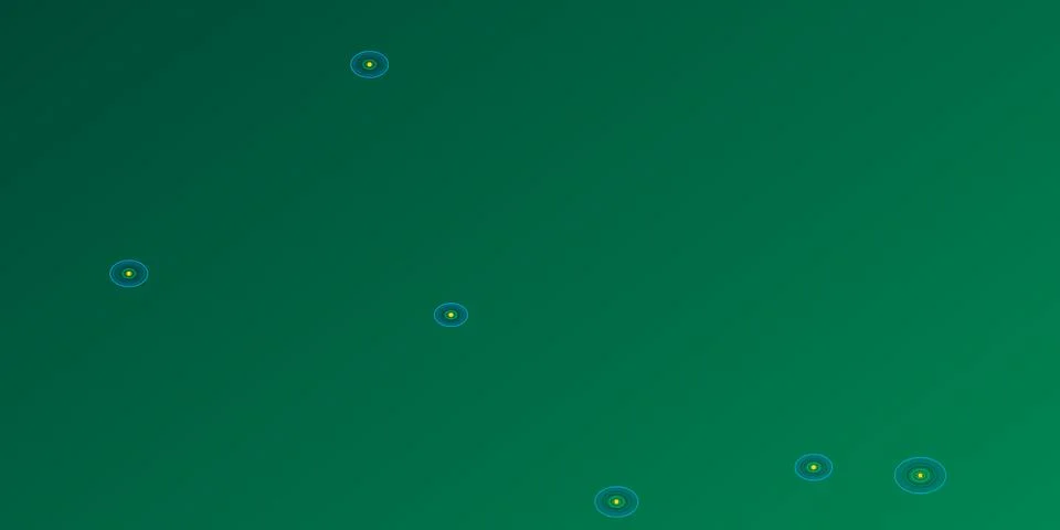 Abstract green background with small glowing circles Stock Illustration