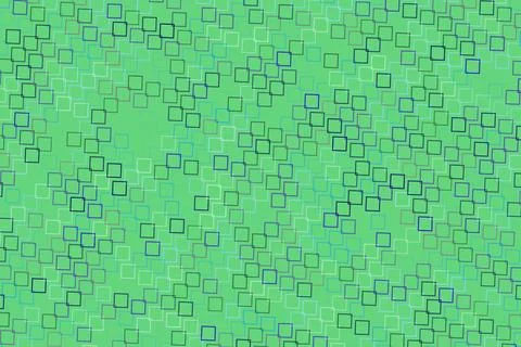 Abstract green background with small square shapes and lines Stock Illustration