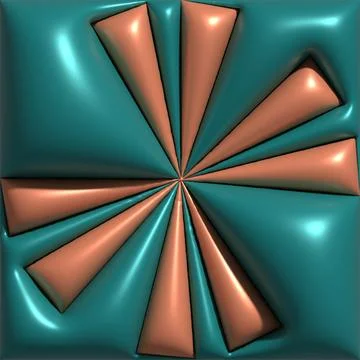 Abstract green background with smooth shiny surface, 3D rendering illustratio Illustrazione stock