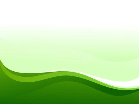 Abstract Green Background with a Smooth Wavy Design and White Gradient Spac.. Stock Illustration