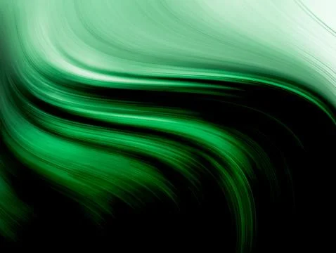 Abstract green background with some smooth lines in it and some motion blur Stock Illustration
