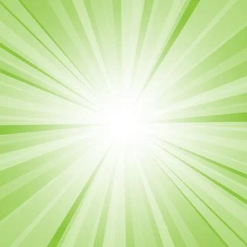 Abstract green background with sun ray. Summer vector illustration Stock Illustration