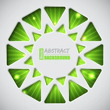 Abstract green background with text container Illustrazione stock