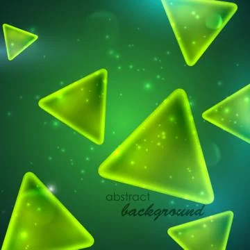 Abstract green background with triangle shapes Stock Illustration