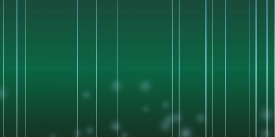 Abstract green background with vertical lines and light dots Stock Illustration