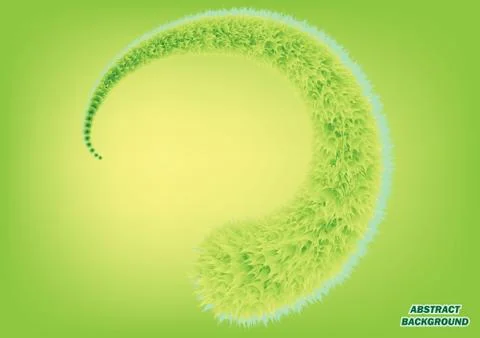 Abstract green background with waves flying out Stock Illustration