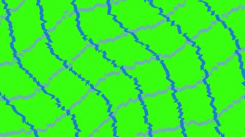 Abstract green background with wavy blue grid lines pattern 스톡 일러스트