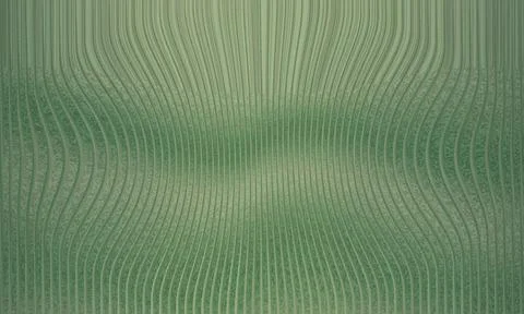 Abstract green background with wavy vertical metallic lines and grainy text.. Иллюстрация