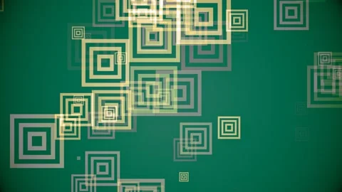 Abstract green background with white and yellow squares background Stock Footage 196833406