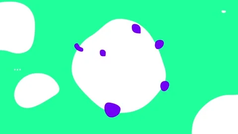 Abstract Green Background with White and Purple Shapes Vibrant Design Art Vídeos de archivo 341926474