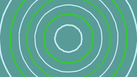 Abstract green background with white concentric circles Stock Illustration