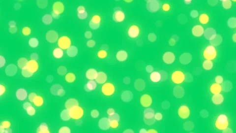 Abstract Green Background with Yellow and White Bokeh Lights. Stock Footage 339212512