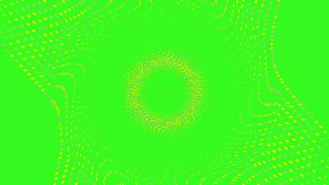 Abstract green background with yellow dotted circular pattern Illustrazione stock