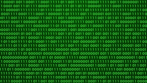 Abstract Green Binary Code Falling Digital Rain Background Loop Stock Footage 329611530