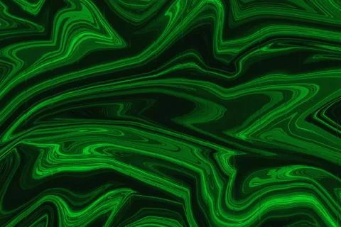 Abstract Green Black Marble Liquid Wave Texture Background Stock Illustration