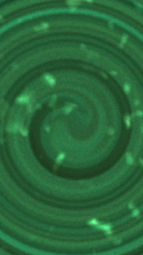 Abstract Green Black Swirl Vortex with Particles Motion Background Видео 344199346