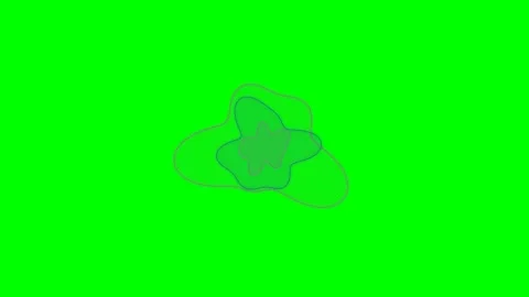 Abstract green blob shape centered on a vibrant solid chroma key background Stock Footage 340268371