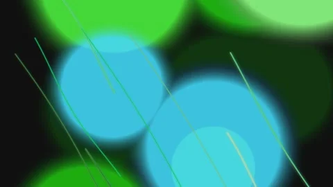 Abstract Green Blue Circles with Lines. Video stock 330132788