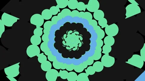 Abstract Green Blue Floral Pattern Animation. Stock Footage 328505048