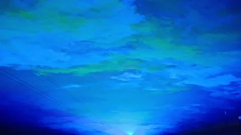 Abstract green-blue light from lasers at an event Stock Footage 169272025