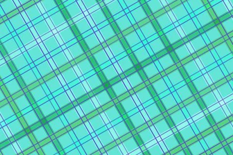 Abstract green blue plaid pattern with lines and squares Stock Illustration