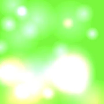Abstract green bokeh background with bright white light circles and soft bl.. Stock Illustration