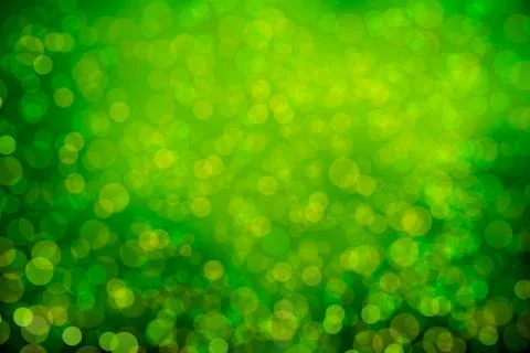 Abstract green bokeh lights background, illustration Stock Illustration