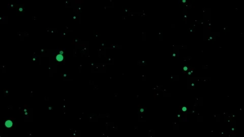 Abstract Green Bokeh Particles on Black Background,Sustainable Green Floating Stock Footage 332413755