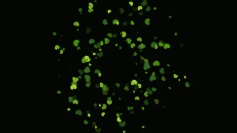 Abstract Green Bokeh Particles on Black Background 스톡 동영상 341806511