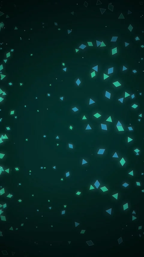 Abstract green bokeh particles falling on dark background loop Stock Footage 345493264