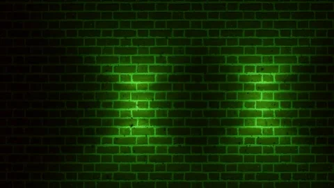 Abstract Green Brick Wall Background with Dynamic Light Spots Stock Footage 331049624