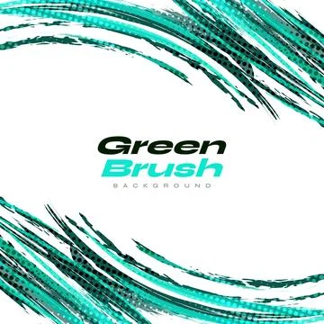 Abstract Green Brush Background with Halftone Effect. Sport Banner Illustrazione stock