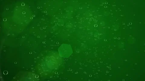 Abstract green bubble rain Stock Footage 8924328