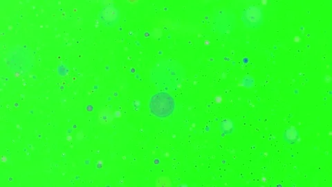 Abstract green bubbles floating and expanding in a cosmic field with Видео 344647786