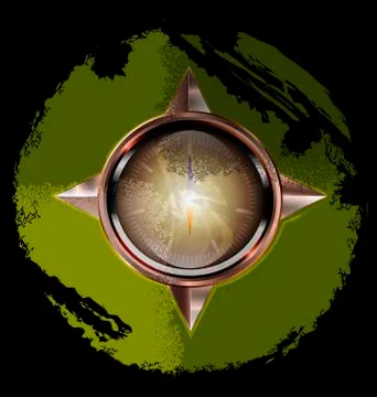 Abstract green button Stock Illustration