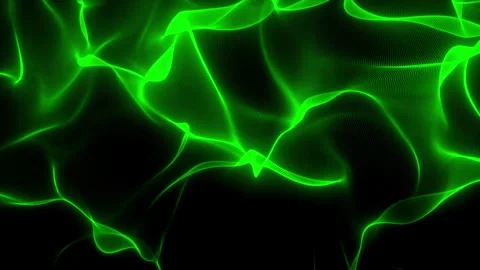 Abstract green caustic light patterns on a dark background Stock Footage 321401546