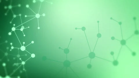 Abstract green chemical molecular structure background Stock Footage 335375043