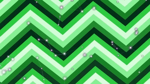 Abstract Green Chevron Pattern with Connected Light Points Stock Footage 331722834
