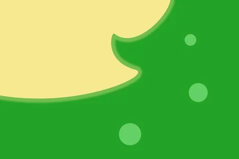 Abstract green Christmas tree with bubbles and bright yellow background Stock Illustration