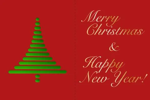 Abstract green christmas tree from rectangles with rounded corners Stock Illustration