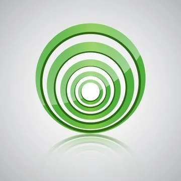 Abstract green circle icon Stock Illustration