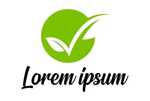 Abstract green circle negative leaf organic nature concept logo design	 Stock Illustration