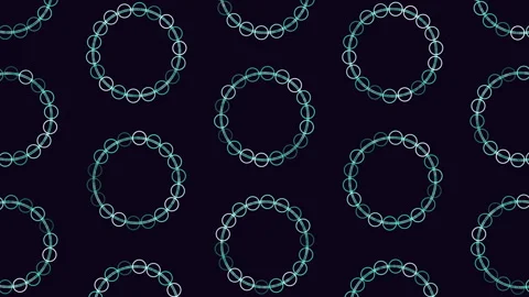 Abstract green circle pattern on a black background Stock Footage 285687587