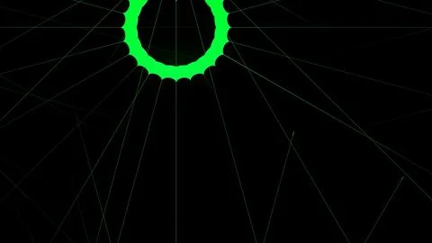 Abstract Green Circle Pattern on Black Background 스톡 일러스트